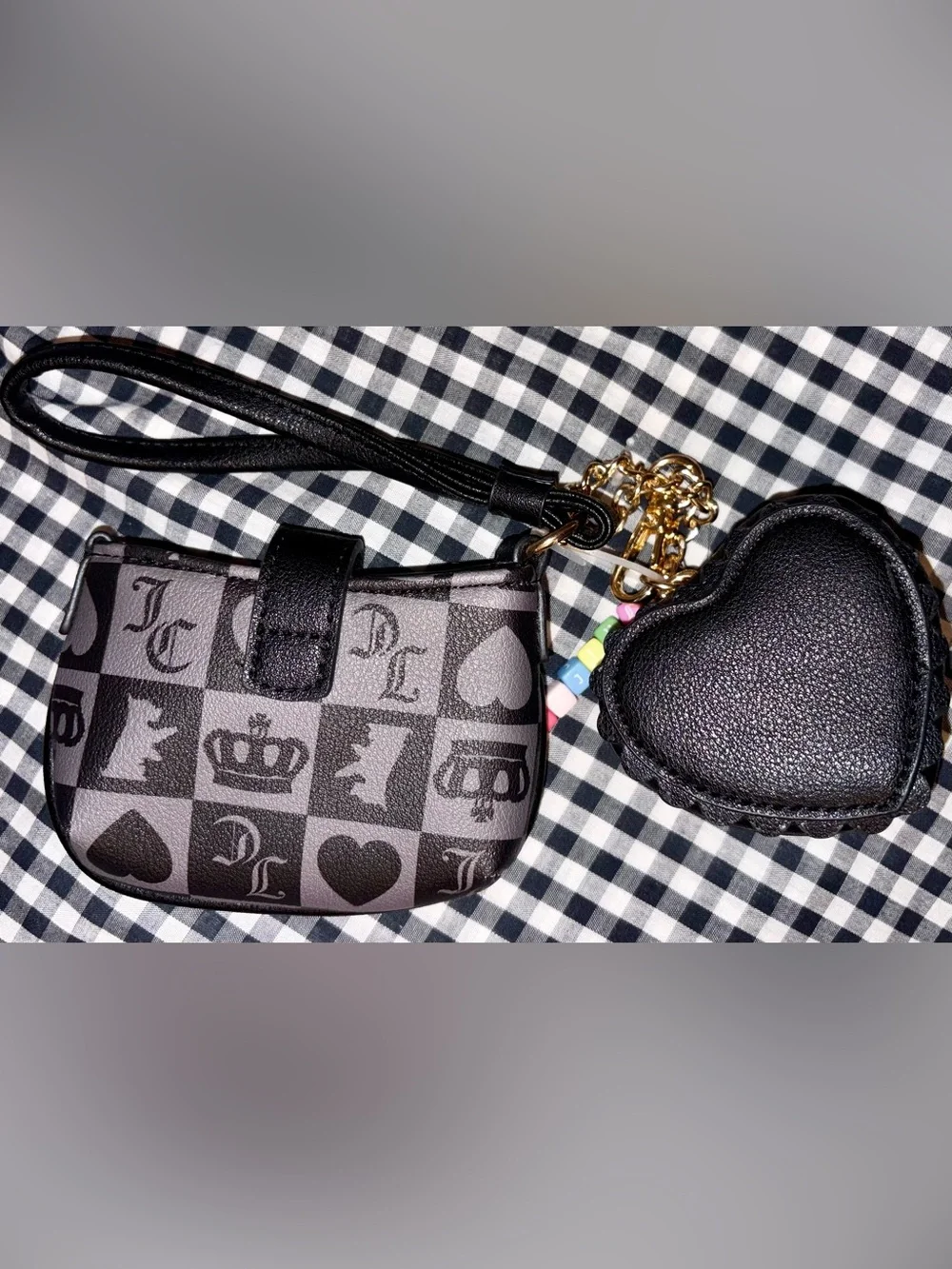 Juicy Couture heart wallet keychain bag charm